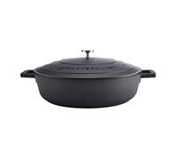 MasterClass – Casserole basse en fonte d'aluminium 32 cm 5 L avec couvercle, noire