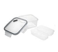 MasterClass Contenant de conservation alimentaire recy co Snap avec séparateur amovible, 800 ml, insertion d'une carte