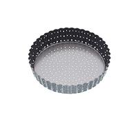 MasterClass Crusty Bake 18cm Perforated Quiche Tin with PTFE, PFOA and BPA Free Non Stick, Robust 1mm Thick Carbon Steel, and Loose Bottom, Fluted (moule à quiche perforé de 18 cm sans PTFE, PFOA et BPA antiadhésif, acier au carbone robuste d'une épaisseur de 1 mm, fond libre, cannelé)