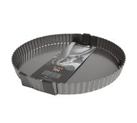 MasterClass Moule à tarte cannelé Grand - fond souple, antiadhésif PTFE, acier 1 mm - 30 cm Gris