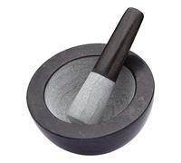 MasterClass Grand pilon et mortier en granit, 20 x 12 cm (8" x 4.5") - Noir / Gris