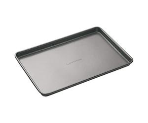 MasterClass Grand plateau de cuisson avec antiadhésif PTFE, PFOA et BPA, acier au carbone robuste d'une épaisseur de 1 mm, 39 x 27 cm, gris