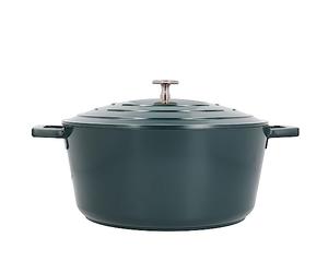 MasterClass Grande cocotte avec couvercle, en fonte d'aluminium légère, adaptée à la table de cuisson à induction et au four, couleur vert chasseur, 5 litres/28 cm