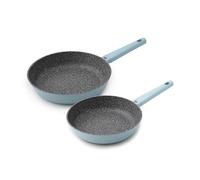 MasterClass Lot de 2 Poêles à Frire Légères en Fonte d'Aluminium sans Pfa avec Revêtement Durable, Fond à Induction, Passe au Four, au Lave-Vaisselle, 28 cm et 24 cm