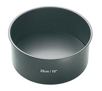 MasterClass moule à gâteaux à fond amovible, antiadhésif en PTFE, PFOA et BPA, en acier au carbone de 1 mm, moule rond de 10 pouces, gris