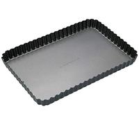 MasterClass Moule à Tarte Rectangulaire Antiadhésif Sans APFO en Acier au Carbone 1 mm d'Épaisseur, Gris, 31 x 21 cm (12' x 8,5')