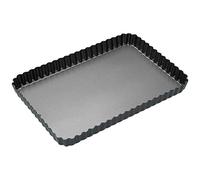 MasterClass Moule à Tarte Rectangulaire Antiadhésif Sans APFO en Acier au Carbone 1 mm d'Épaisseur, Gris, 31 x 21 cm (12' x 8,5')