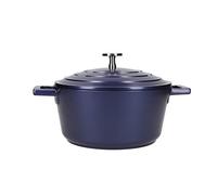 MasterClass Petite cocotte avec couvercle, 2,5L/20cm, en fonte d'aluminium légère, compatible avec la plaque à induction et le four, bleu