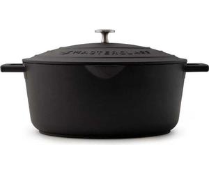 Masterclass plat à four ovale en fonte d'aluminium avec revêtement anti-adhésif et couvercle à tamis, de la plaque de cuisson au four, 30 cm, 6l