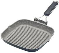 Poêle à griller en fonte d'aluminium 20cm - poignée rabattable - MasterClass