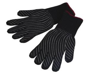 MasterClass Professional - Gants de Cuisine de Sécurité Résistants à la Chaleur avec Stries en Silicone, Noir