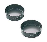 MasterClass Set de 2 moules à gâteaux à charnière de 23 et 20 cm avec antiadhésif PTFE, PFOA et BPA, acier au carbone robuste de 1 mm avec antiadhésif sans PFOA, y compris 2 moules à fond amovible