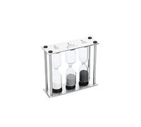 MasterClass Minuteur triple sablier pour œufs – Acier inoxydable, argent, 9 x 12 x 16 cm