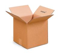Master'in - Caisse carton double cannelure - Brune - 250 x 250 x 250 mm - Lot de 10 caisses