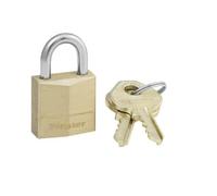 Cadenas à clé Masterlock 120EURD en laiton massif 20 mm
