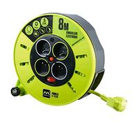 Masterplug Pro-XT Rallonge à quatre prises, 8 mètres, 16 ampères, câble vert