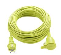 Masterplug Rallonge électrique 40m, Câble IP44 pour Jardín, Prolongateur Chantier 16A at 3000w, Câble Vert 3G1,5mm²