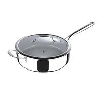 MasterPRO ARGENT 3 - Cocotte à 3 étages avec couvercle 4,7L - Acier inoxydable - Revêtement céramique ILAG - SANS PFAS, PFOA, PTFE - 3 étages - Sécurité induction et four
