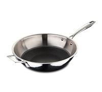 MasterPRO Bergner Hi-Tech 3 | Wok de cuisine 28 cm | Acier inoxydable avec Texture en nid d'abeille | Revêtement 3 couches | Batterie de Cuisine | Convient à tous les types de cuisinières