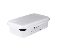 MasterPro Foodies | Récipient hermétique | 26,5 x 16,2 x 6,5 cm contenance d'1,8 L | Couvercle Double Verrouillage | Indicateur de Mesure gravé | Étanche | Adapté aux Micro-Ondes