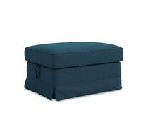 MASTERS OF COVERS Housse Remplacement Compatible avec Repose-Pieds IKEA Ektorp, Ektorp Repose-Pieds Housse, Ektorp Pourf Housse, Ektorp Tabouret Housse, 82 x 62 x 44 (Océan Sombre, Polyester Petite)