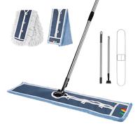 MASTERTOP Balai Industriel Extra Large avec Microfibre et Coton - Serpillère Plate et résistante pour Nettoyer Les sols du Bureau, du Garage, du Centre Commercial, de l'hôtel, de la Maison