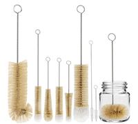 MASTERTOP Jeu de 9 Brosses à Bouteille Longues et Flexibles, Ensemble Goupillon de Nettoyage pour Tasse, Verre, Biberon, Paille, Thermos et Divers Récipients