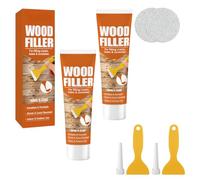 Mastic À Bois Pour Fissures Et Trous Réparation Meuble Blanc (2pcs) | Pâte Réparation Bois Naturelle Séchage Rapide Extérieur Étanche Grattoir Papier Verre Embout Pointu