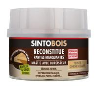 Mastic à bois SINTOBOIS 550g avec tube durcisseur 30g - Chêne clair - SINTO - 139751
