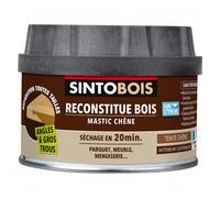 SINTO - Pâte à Bois - Angles et Gros Trous - Reconstitue Parties les Manquantes - Intérieur Extérieur - Haute Résistance & Adhérence - Sec en 20min - Chêne - Technique Professionnelle - 190g