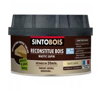 SINTO - Pâte à Bois - Angles et Gros Trous - Reconstitue les Parties Manquantes - Intérieur Extérieur - Haute Résistance & Adhérence - Sec en 20min - Sapin - Technique Professionnelle - 190g