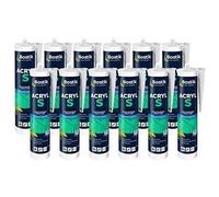 Mastic Acrylique - BOSTIK - Lot de 12 - Blanc - 310 ML - Haute qualité
