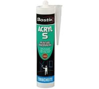 Mastic Acrylique d'Etanchéité BOSTIK ACRYL S Joints & Fissures - Intérieur/Extérieur - Peut Être Peint - Brun - Cartouche 310 ml