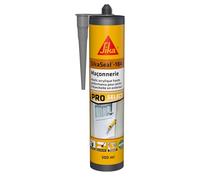 SIKA - Mastic acrylique haute performance - SikaSeal-184 Maçonnerie gris béton - Réparation de fissures - Joints d’étanchéité - Extérieur/intérieur - 300 ml