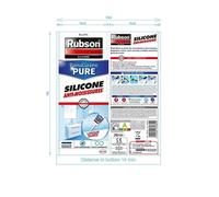 Mastic Bain&Cuisine Pure RUBSON Silicone Anti-Moisissures Blanc 280ml