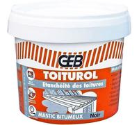 GEB - Toiturol Pâte à base de dérivés bitumeux pour l'étanchéité des toitures - Pot 900 g
