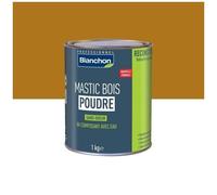 Mastic bois poudre - bi-composant avec eau - sans odeur - chêne clair - 1kg BLANCHON