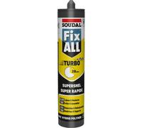 Mastic-colle polymère banc à collage ultra rapide Fix ALL Turbo - cartouche 290 mL SOUDAL