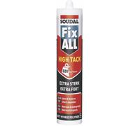 Mastic-colle Fix All High Tack cartouche - haute adhérence - 290 mL CDT 1 blanc SOUDAL