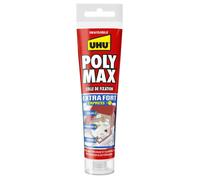 Mastic-colle - UHU - Poly Max - Extra fort - Transparent - Étanche - Tube 115 g