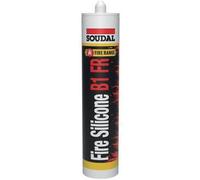 Mastic coupe-feu Fire Silicone B1 FR - étanche à la fumée - 300 mL blanc SOUDAL