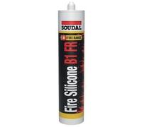 Mastic coupe-feu Fire Silicone B1 FR - étanche à la fumée - 300 mL noir 15u SOUDAL