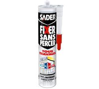 Mastic de Fixation - SADER - Fixer Sans Percer - Transparent - Ultra-résistant - 290 ml