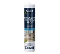 Bostik Mastic silicone S300 bain et cuisine anti-moisissure blanc 300 ml