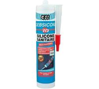 Mastic GEBSICONE W3 100% silicone d'étanchéité - Cartouche de 280ml Transparent - 890751