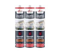 Mastic d'Étanchéité, Joint Extérieur, Fissure 290 ml x 3 Terre Cuite | Rebouche les Fissures, Joints et Collage Étanches, Adhère sur Béton, Pierre, Bois et Métal, Int/Ext - Arcane Industries
