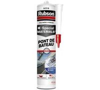 Rubson | Mastic Special Materials Pont de Bateau (cartouche de 280 ml) - Mastic noir monocomposant hybride flextec - Résistant à l'eau de mer, aux UV et aux intempéries