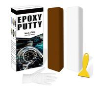 Mastic Époxy 200 G,Mastic Métallique En 2 Parties,Mastic De Réparation En Plastique,Verre,Fissure D'évier En Céramique Pour Une Réparation Et Un Collage Rapides,Résistant À La Chaleur Et Étanche
