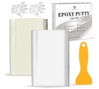 Mastic Epoxy - 227g Pâte à Réparer Epoxy Bicomposant pour Collages Multiples Matériaux, Métal, Rebouche, Sculpter - Colle Époxy Argile de Sculpture pour Répare, Plastique, Pierre, Céramique (Blanc)