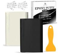 Mastic Epoxy - 227g Pâte à Réparer Epoxy Bicomposant pour Collages Multiples Matériaux, Métal, Rebouche, Sculpter - Colle Époxy Argile de Sculpture pour Répare, Plastique, Pierre, Céramique (Noir)